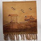 Vintage Mid-century 3d Needlepoint Wall Hanging Fiber Art Large 41  Farm Scene