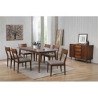 Sunset Trading 8-piece 78  Rectangular Mid-century Wood Dining Set In Walnut