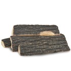 4pcs Fireplace Ceramic Wood Logs Gas Heat Resistant Realistic Artificial Stac   