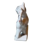 Vintage Japan Rocking Kitty Cat Porcelain Figurine Hand Painted Mid Century