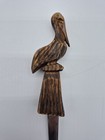 Vintage Wood  Stainless Steel Pelican Letter Opener Collector Bird Mcm 9 