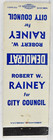 1960s Robert W Rainey New Castle City Council Lawrence County Pennsylvania  1