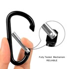 10 200 Pcs Aluminum Carabiner D Shape Spring Clip Snap Key Hook Keychain Buckle