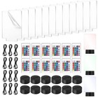 12 Sets Led Light Base With Acrylic - Clear Square 3 8mm Acrylic Sheet And Led 