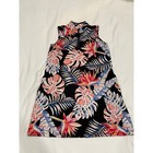 Tommy Bahama Womens Golf Dress Tropical Floral Sleeveless Mock Neck Zip Medium