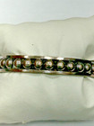 Vintage Signed Taxco Mexico 925 Sterling Silver Ball Design Bangle Cuff Bracelet