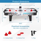 42 air Powered Hockey Table Game Room Play Sport Electronic Scoring 2 Pushers