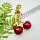      Cute Fruit Keychain Apple Cherry Pendant Bag Charm Car Key Ring Gift     
