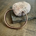100  Pure Copper Handmade Slim Cuff Bracelet  Men   s Hammered Bare Finish