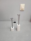 2 Glass Plant Progation Vessels On Marble Stands