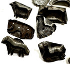 3 Antique Metal Chocolate Molds   10 Cookie Cutters Animals Bell Star