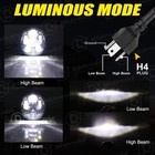 Chrome 5-3 4  5 75  Inch Led Headlight Projector Hi low For Harley Motorcycle