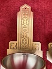 Holy Water Font Bronze Wall Mount Vtg Pair From Catholic Church Lot Mtcd