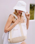 Neutral Bride Tote Bag   Beige Bachelorette Accessory Gift