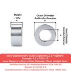 Aluminium Standoff Spacers M5 2 Stand Off Collar Round Spacer Bush