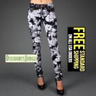 Juniors Women s Tie Dye Denim Jeans Destroy Skinny Stretch Distressed Pants Jean