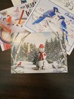 8 Variety Christmas   Winter Note Cards With Envelopes 5 X 7