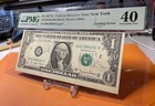 1977-a  1 Us Fed Res Note Error  New York    b     Fr 1910 - Pmg 40 - Cutting Error
