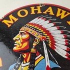 Vintage Mohawk Gasoline Sign - Gas Porcelain Service Native American Indian Sign