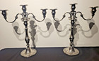 A Pair Og Gorham Chantilly Candelabra  Sterling Silver 3 Light  2 Arm 