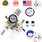 Air Filter Regulator Lubricator Combo 1 4 Npt 3-in-1 Frl Auto Drain 0-150 Psi