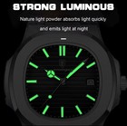 Poedagar 613 Men s Analog Quartz Luminous Watch With Date Genuine Leather White