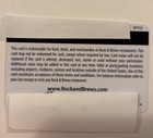 Rock   Brew Restaurant  25 Gift Card   Physical Card Read