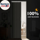 100  Blackout Fabric Folding Door Curtain With Magnetic Closure - Accordion Styl