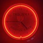 Neon Wall Clock United States Marine Corps World War 2  iwo Jima Bronze Star 