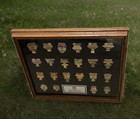 Vintage 1988 Nfl Superbowl  1- 22 Lapel Pins Collection W original Wood Frame     