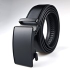 Genuine Leather Mens Ratchet Belt Belts For Men Adjustable Automatic Buckle