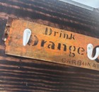 Retro Collectible Orange Crush Wooden Crate Coat Rack Hanger New Rustic