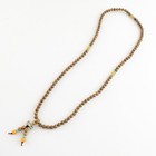 Mala Bead Bracelet Natural Wood Wrap Beaded Bracelet Necklace Buddhist T68