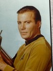 11x14 Vintage Photo Captain Kirk William Shatner Posing Ray Gun Phaser Rifle