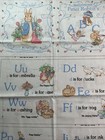Vintage Beatrix Potter 123 Cloth Fabric Book Peter Rabbit Cloth Book To Sew New