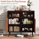 31 5   Tall Sideboard Buffet Table Storage Cabinet Open Shelve Organize Bar Cafe