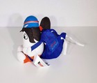Ferrero Kinder Stewardess Egg Mascot With Bag Plush Stuffed Animal Toy 8  Euc