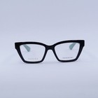 Gucci Gg1715o 004 Shiny Black teal 53mm Eyeglasses New Authentic