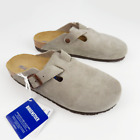 Birkenstock Boston Taupe Soft Footbed Suede Leather Women s And Men s Shoes