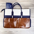 Polo Ralph Lauren Duffle Bag Canvas Perfumes Gift Travel Large Tote Blue White