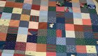 Scrap Quilt Top Unfinished Quilt Top 47  X 73  Variety 3  Squares Calico Fabric