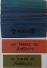 Vintage Lot 100 Coin Roll Wrapper Tubes  Penny Nickel Dime Quarter Half Dollar  