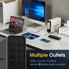 Goldenmate 1000va 600w Lifepo4 Ups Battery Backup Pure Sine Wave White For Pc