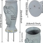 2pcs Cemetery Grave Vases With Spikes Angel Floral Memorial Headstone Holder