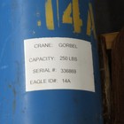 Gorbel 250lb Free Standing Jib Crane 118  Under Beam 8  Swing 79  Travel