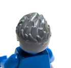 Lego - Minifigure Hair - Grey gray  Swept Back  Wavy  Spiked
