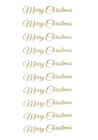 4 Sheets Merry Christmas Gold Foil Clear Stickers Envelope Seals Holiday Crafts