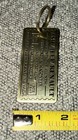 Vtg Jeep Brass Mini License Plate Logo Car Keychain    Made In Usa 