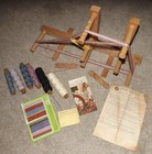 Vintage Ashford Inkle Wood Weaving Loom With Thread Spools And Other Extras