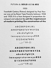 New Letterpress Type - 12 Pt  Futura Medium